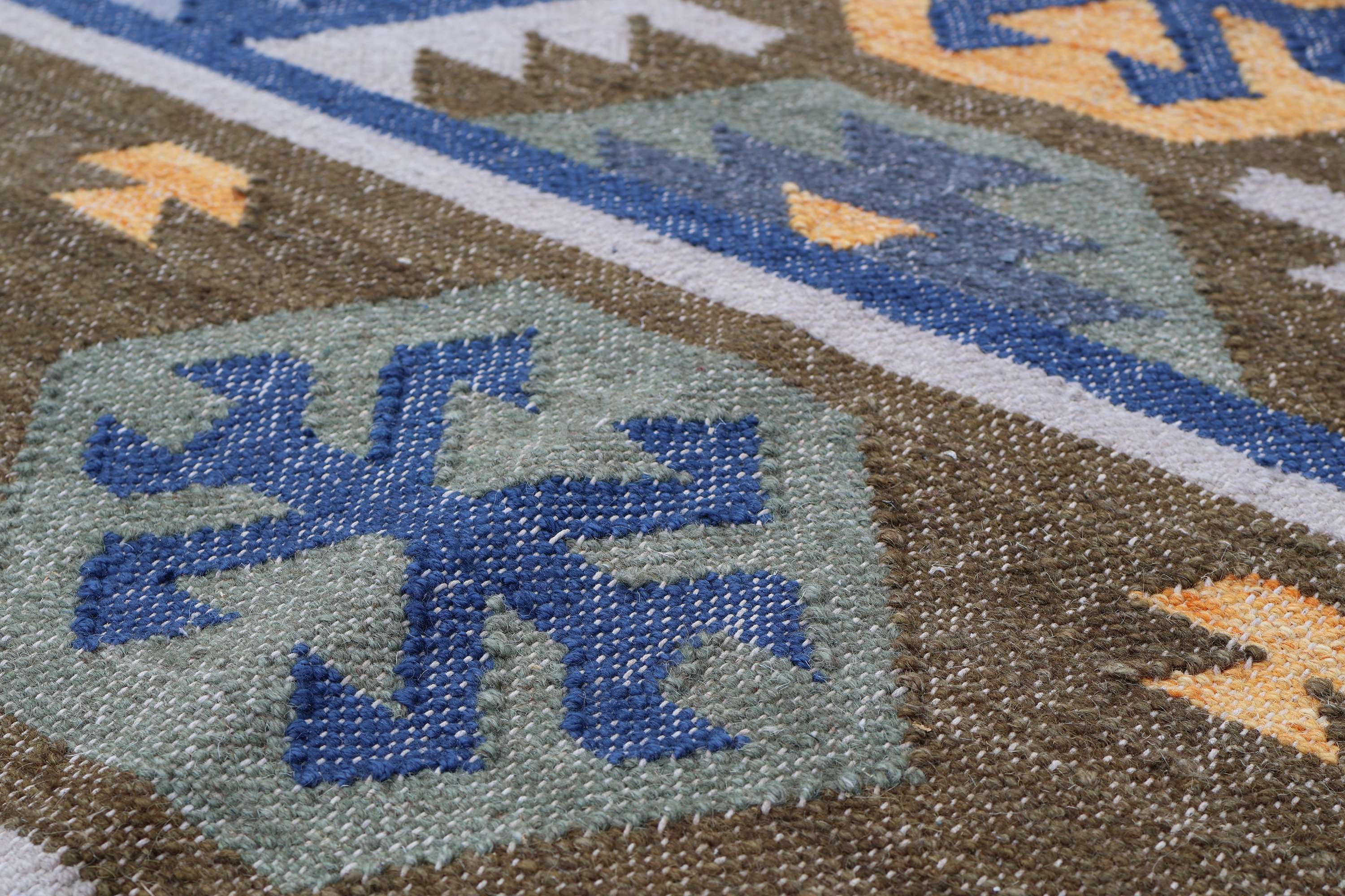 Cuhl – Multicolor Wool Dhurrie Carpet