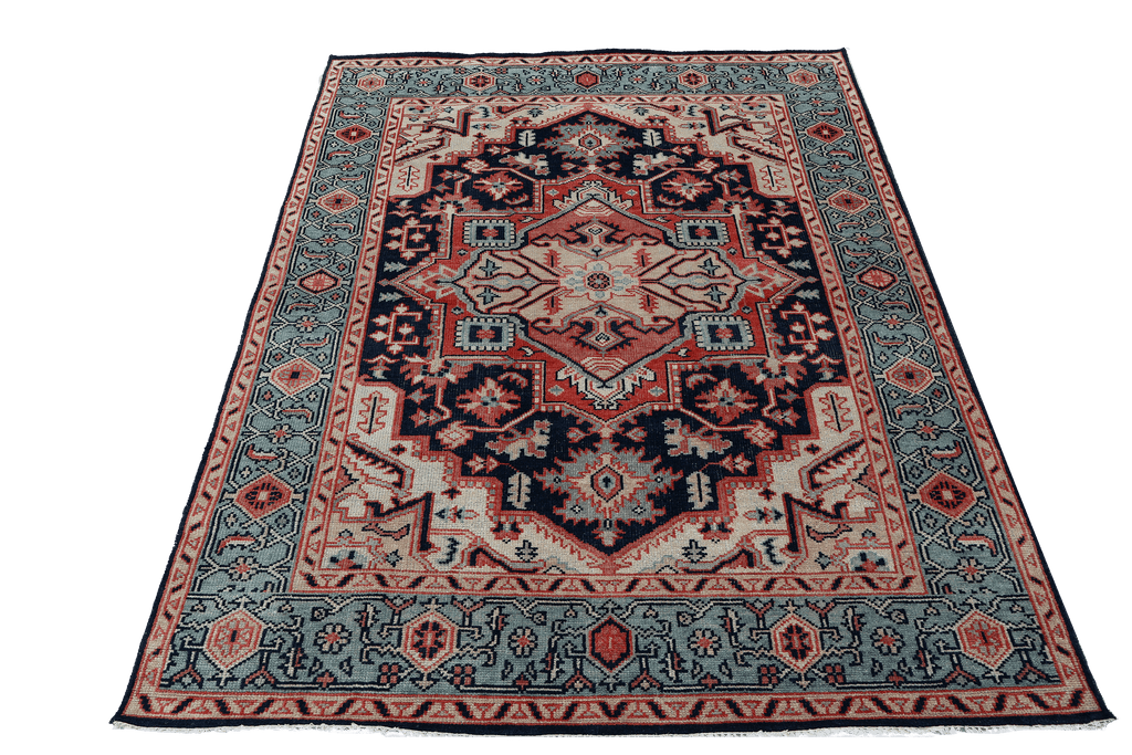 Maktoob – Red Black Hand-Knotted Wool Carpet