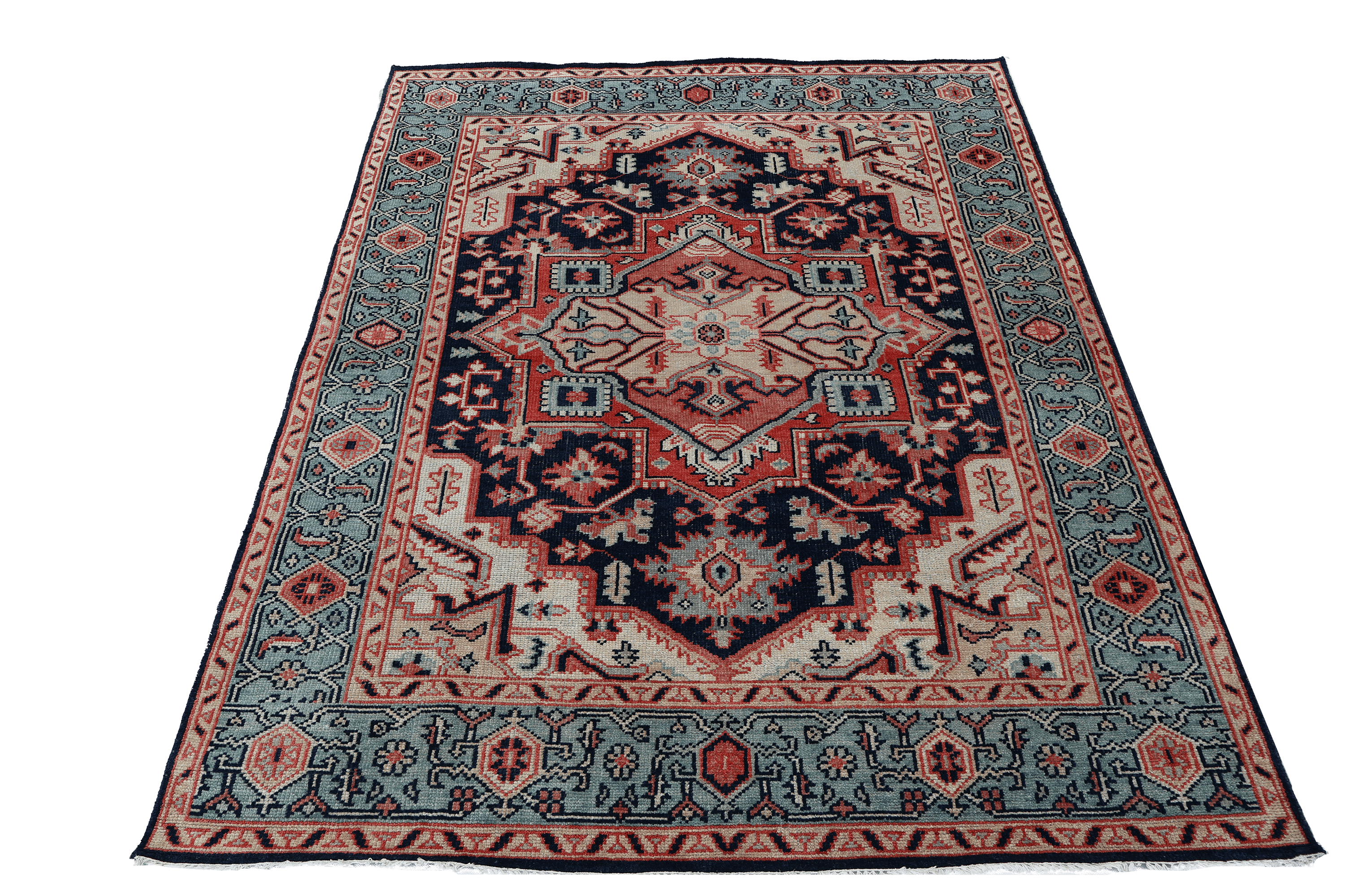 Maktoob – Red Black Hand-Knotted Wool Carpet
