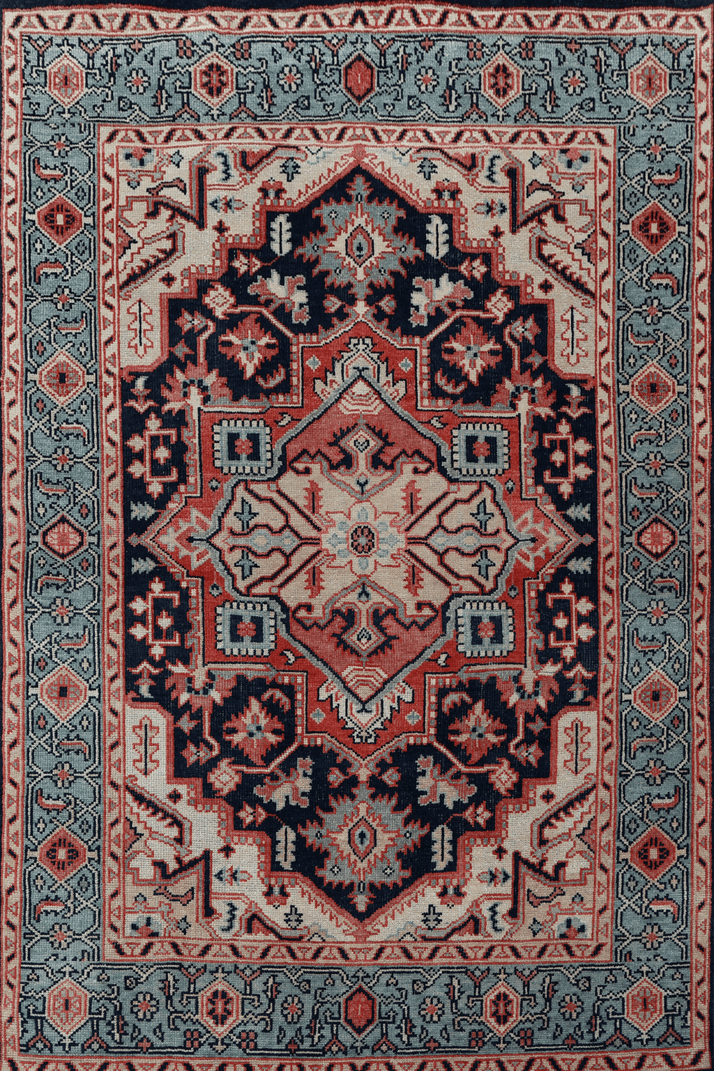 Maktoob – Red Black Hand-Knotted Wool Carpet