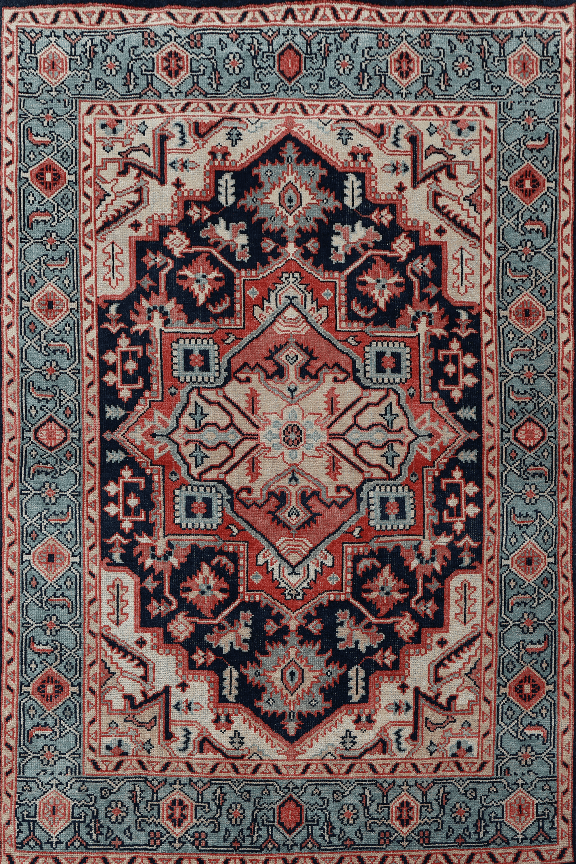 Maktoob – Red Black Hand-Knotted Wool Carpet
