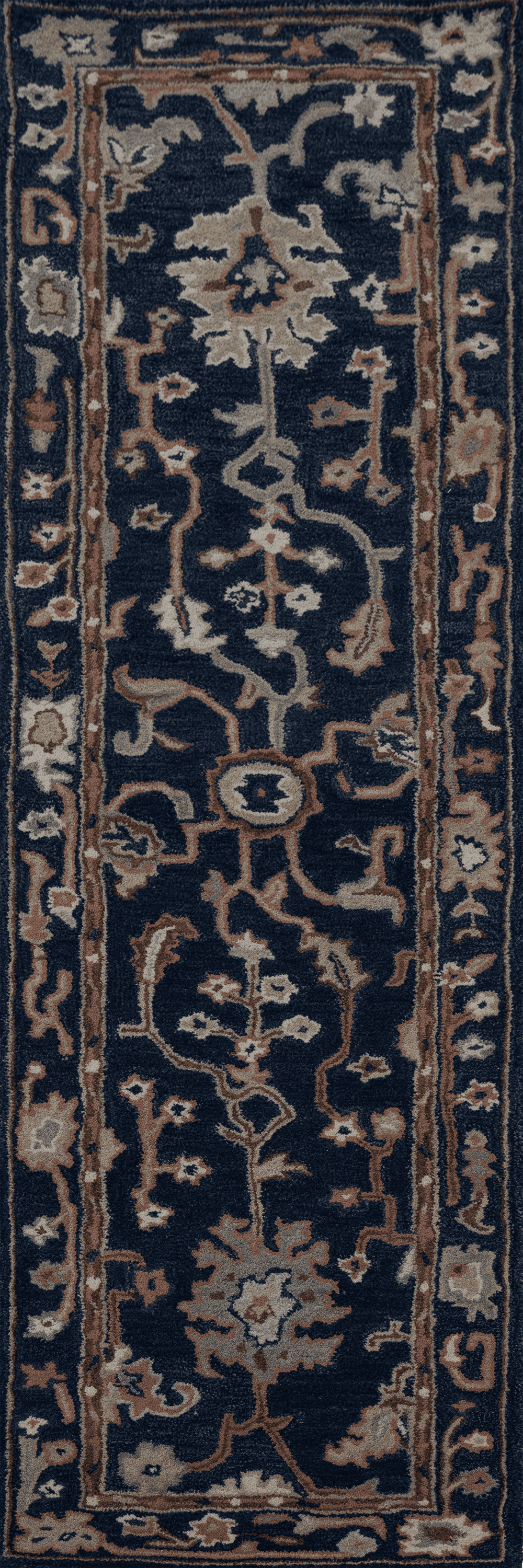 Marine – Blue Hand-Tufted Wool Runner Carpet