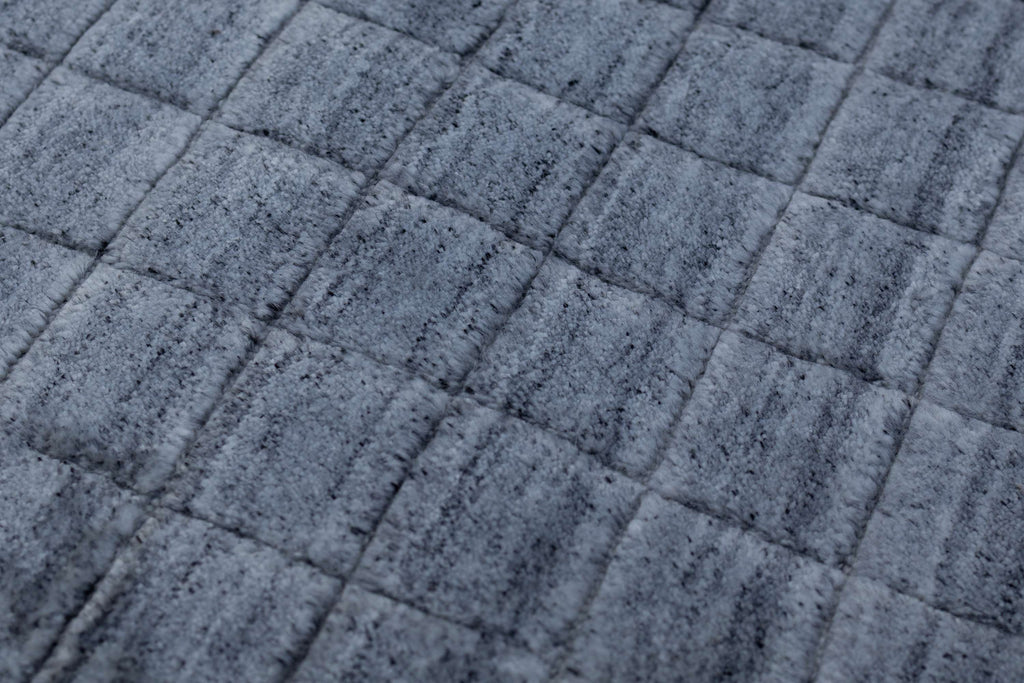 Mosaic – Dark Grey Handloom Silk Carpet