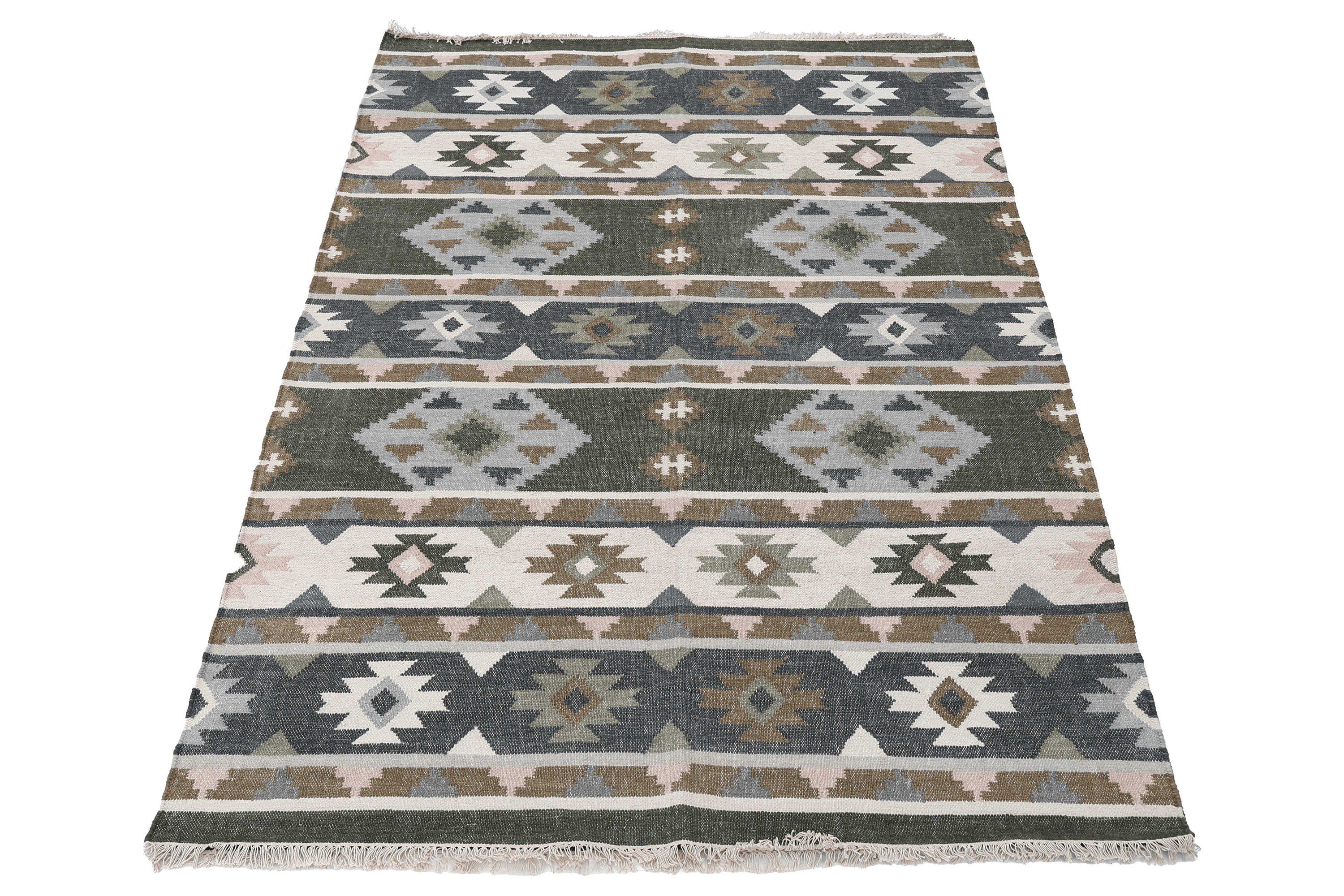 Pashm – Multicolor Wool Dhurrie Carpet