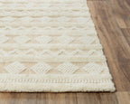 Web – Cream & Brown Wool Carpet