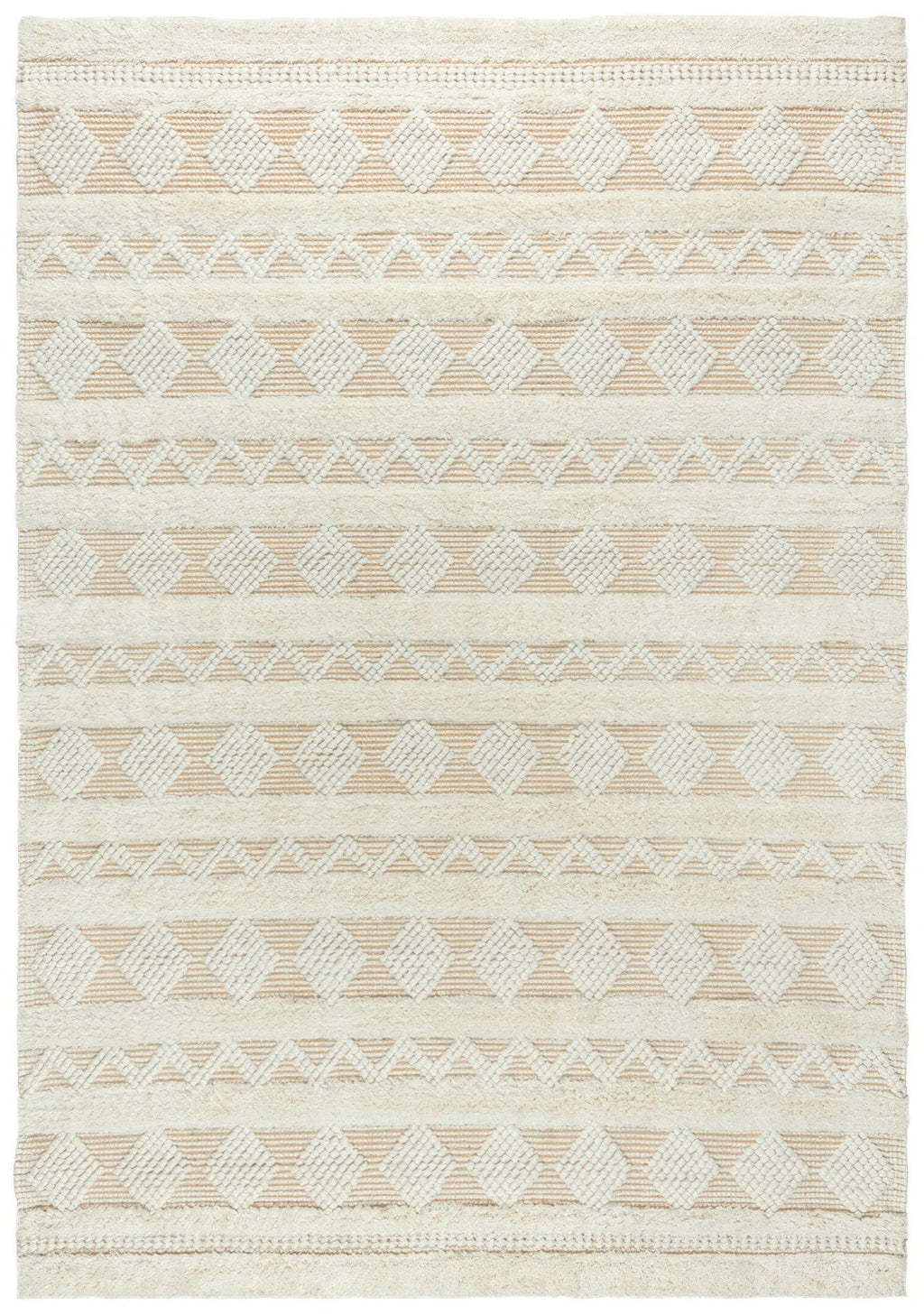 Web – Cream & Brown Wool Carpet